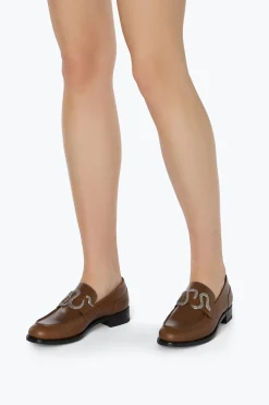 Mocassin Morgana Marron avec Cristal Argenté 20