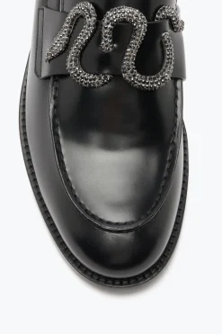 Mocassin Morgana Noir avec Cristal Mat Noir 20