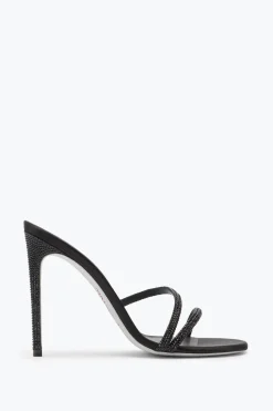 Mule Irina Noire Avec Cristaux 105