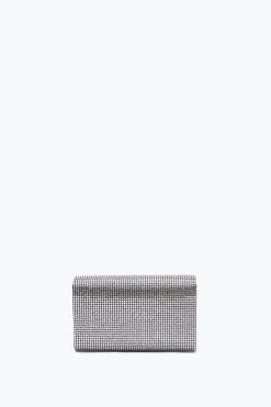 Pochette Aida bleue avec cristaux all-over