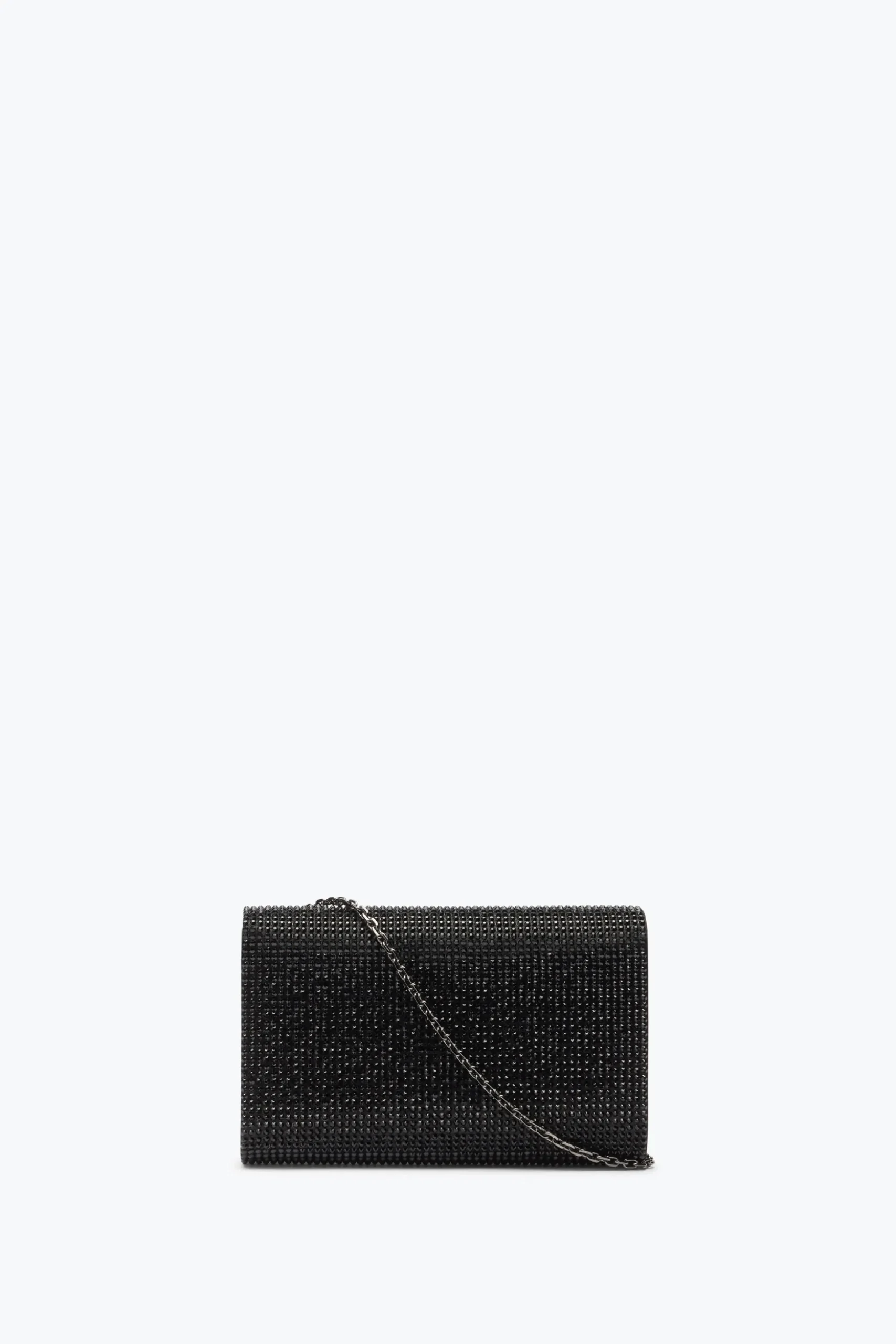 Pochette Aida noire avec cristaux all-over