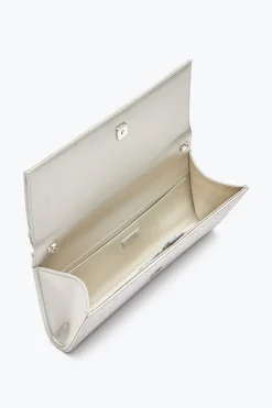 Pochette Zafira argent avec cristaux all-over