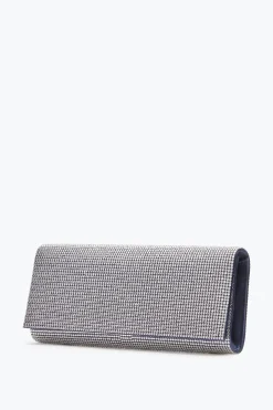 Pochette Zafira bleue avec cristaux all-over