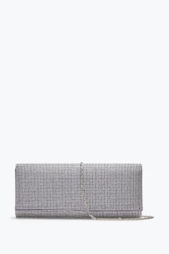 Pochette Zafira bleue avec cristaux all-over