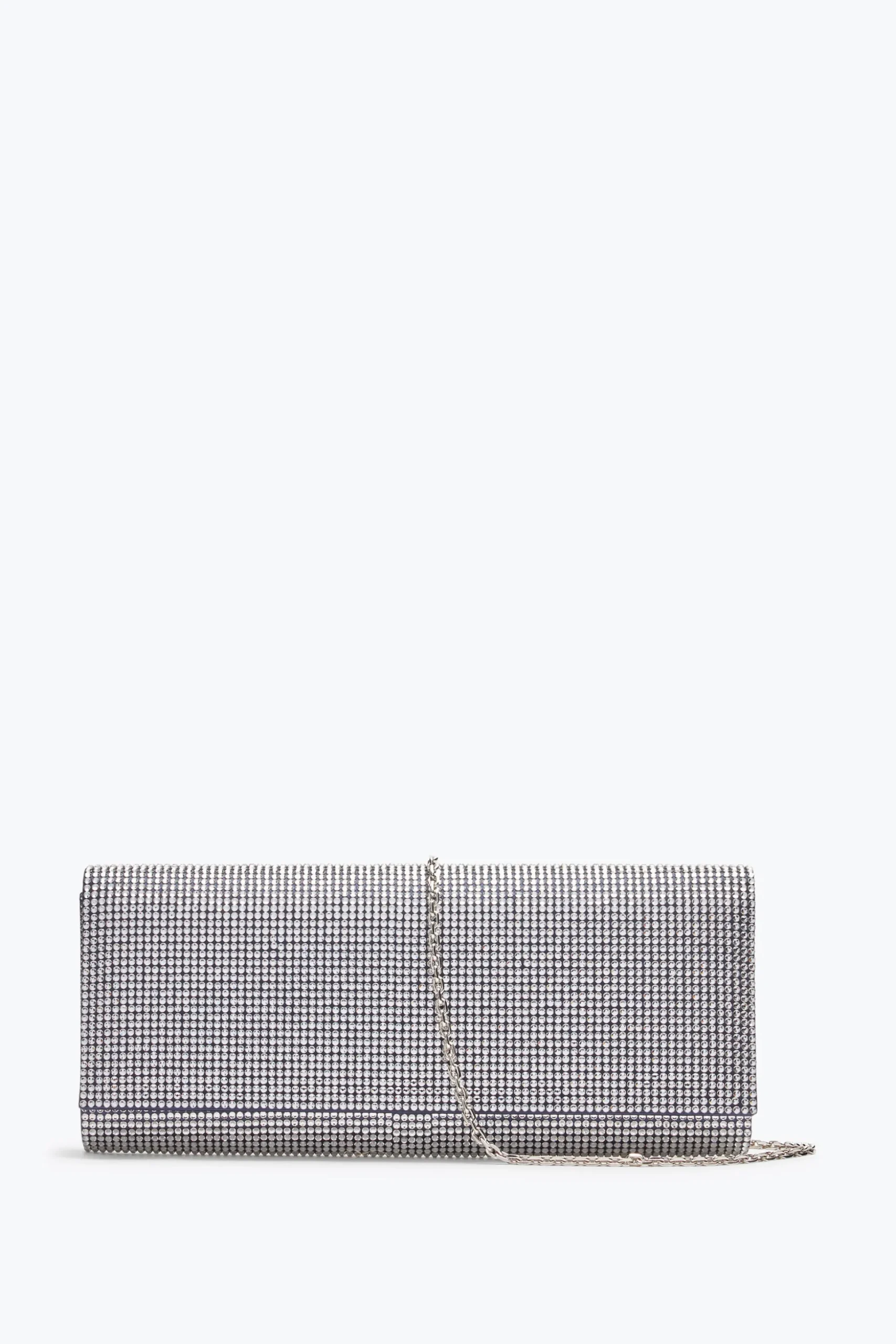 Pochette Zafira bleue avec cristaux all-over