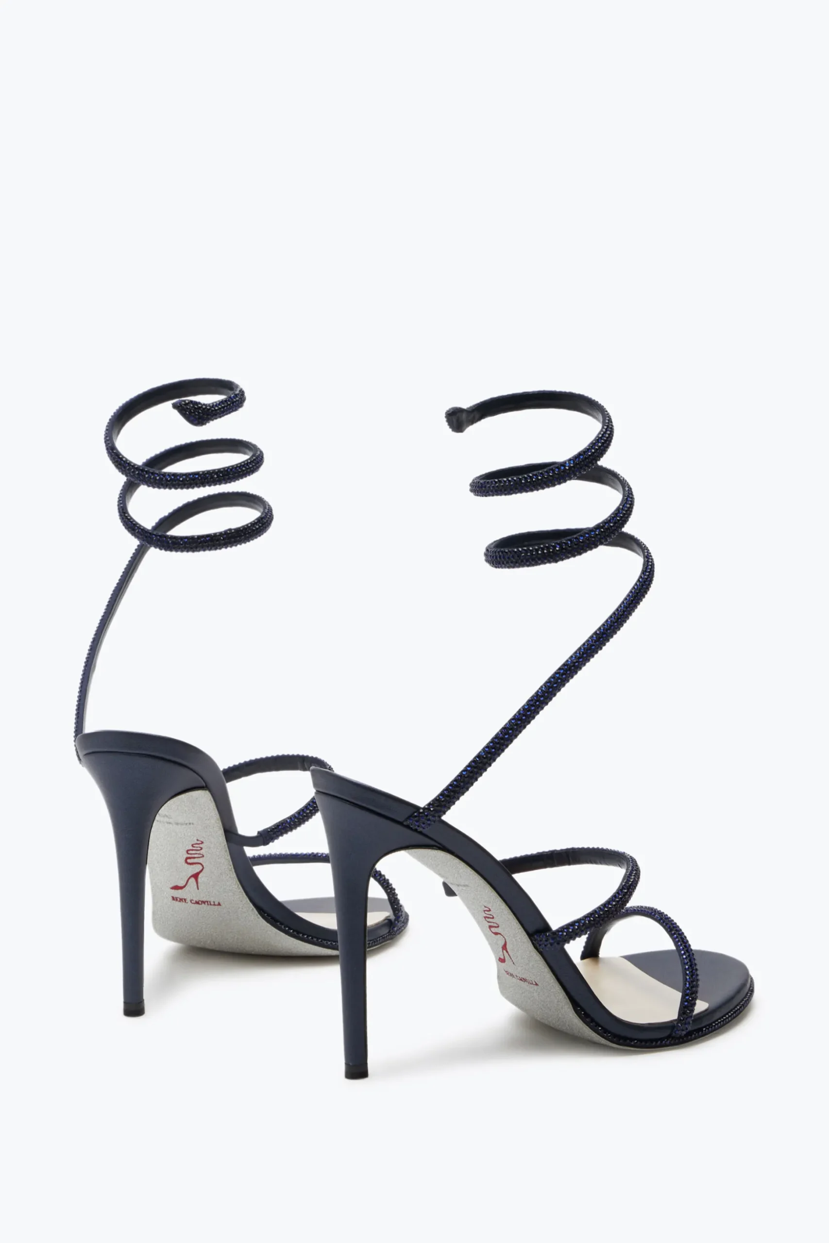 Sandale Bleu Foncé Avec Cristaux Cleo 105