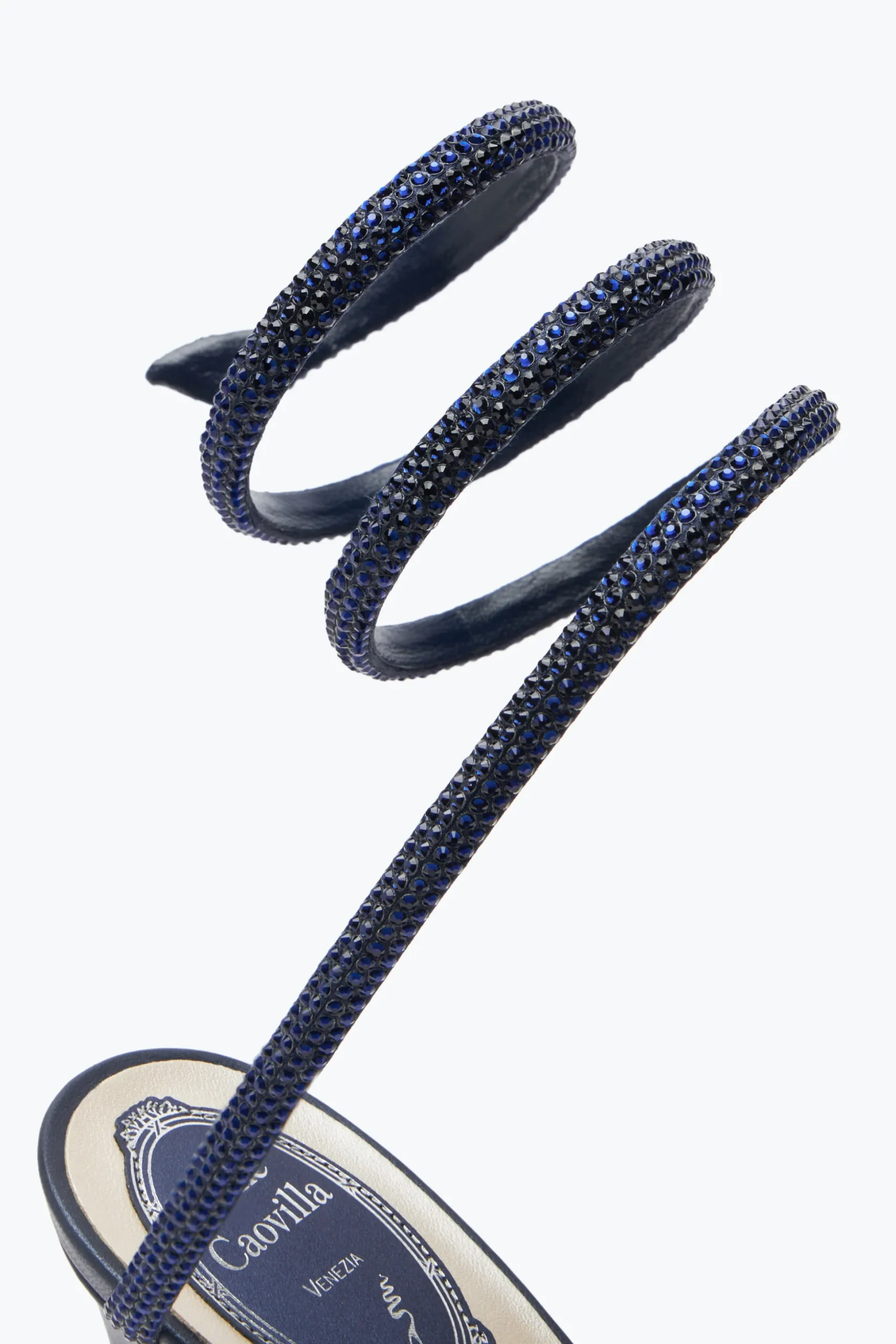 Sandale Bleu Foncé Avec Cristaux Cleo 105