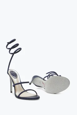 Sandale Bleu Foncé Avec Cristaux Cleo 105