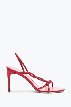 SANDALE BRAID ROUGE 80
