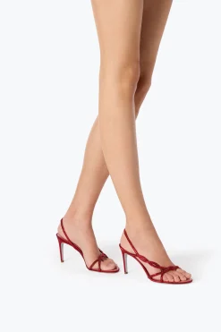 SANDALE BRAID ROUGE 80