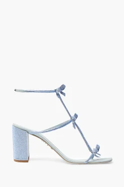 Sandale Caterina Bleu Poudre Avec Cristaux 80