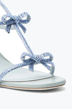 Sandale Caterina Bleu Poudre Avec Cristaux 80