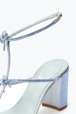 Sandale Caterina Bleu Poudre Avec Cristaux 80