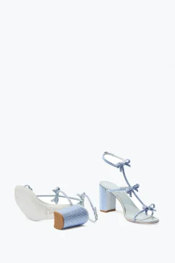 Sandale Caterina Bleu Poudre Avec Cristaux 80