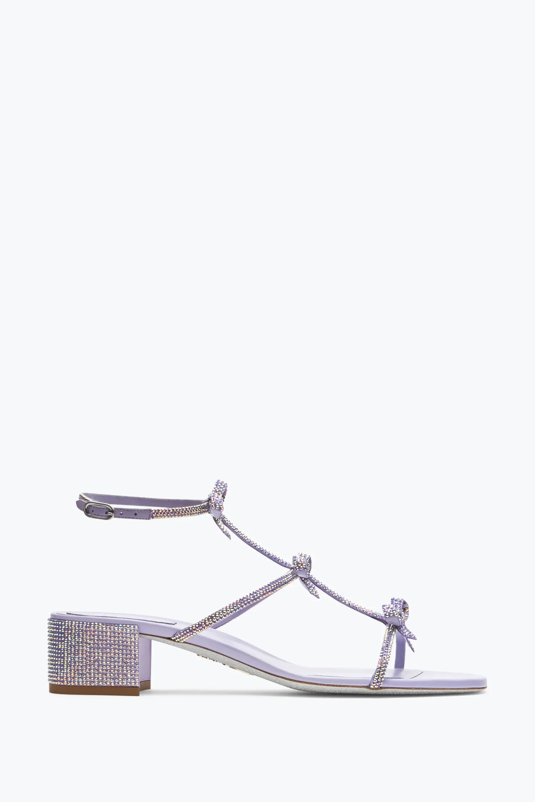 Sandale Caterina lilas avec cristaux 35
