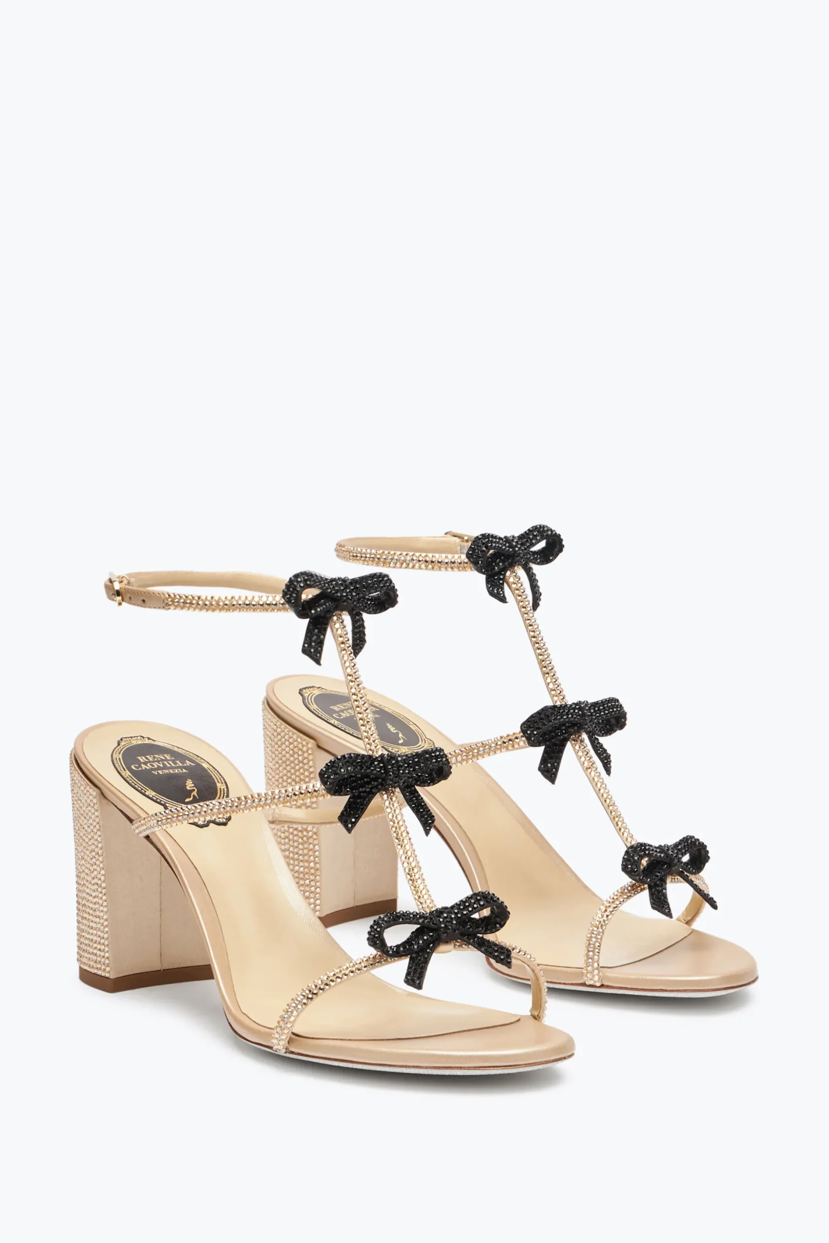 Sandale Caterina miel et noir 80