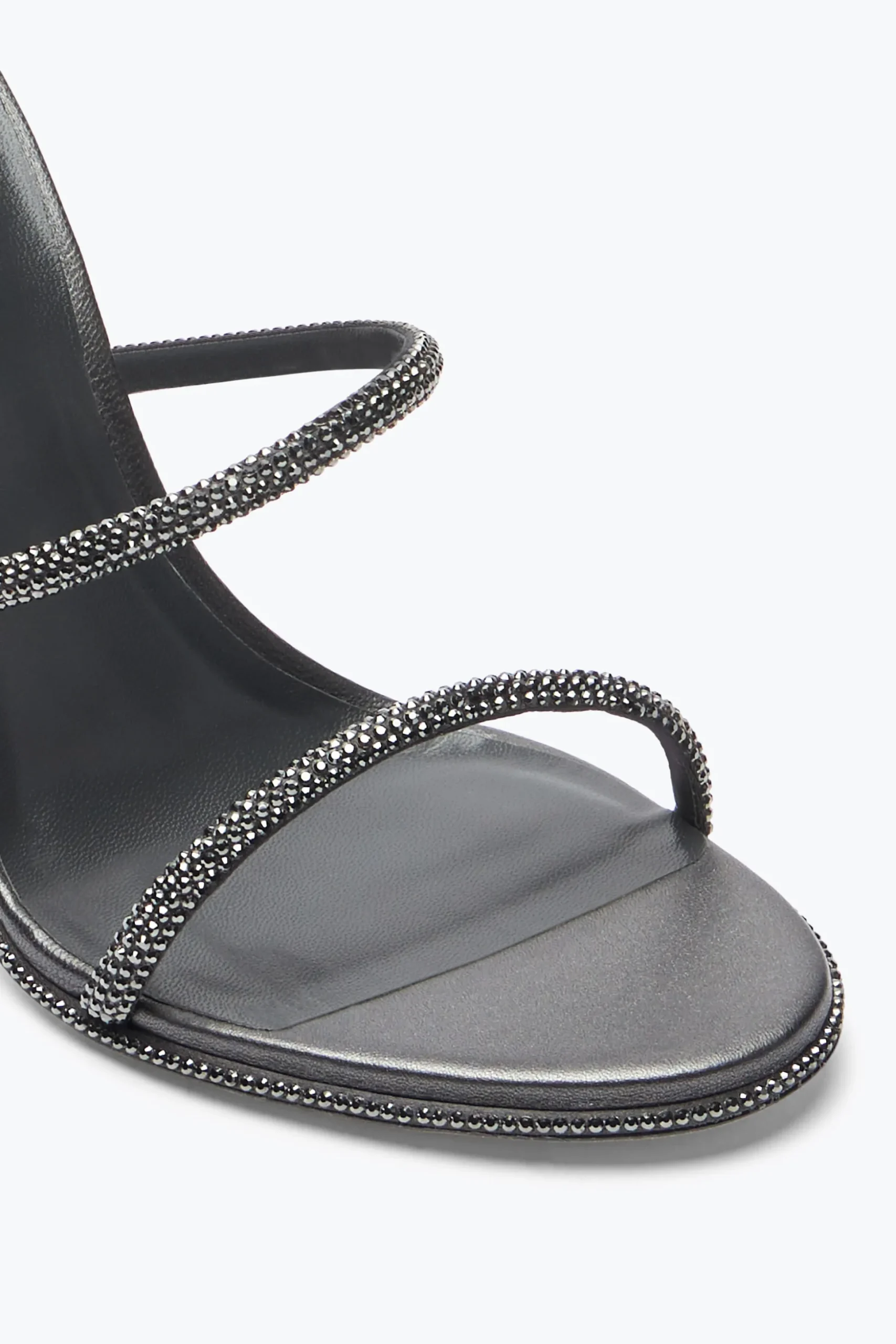 Sandale Cleo anthracite avec cristaux 105