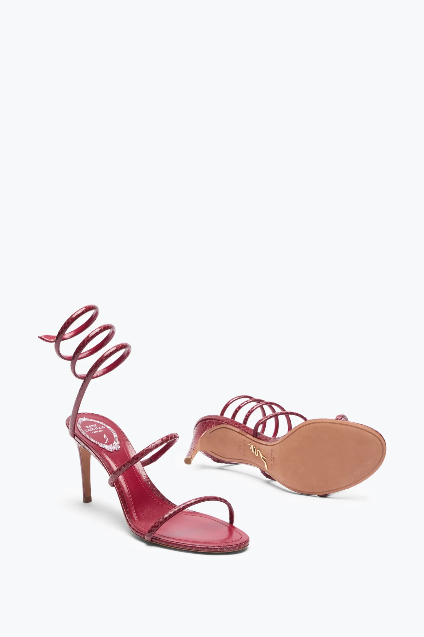 SANDALE CLEO EN CUIR D’AYERS BORDEAUX 80