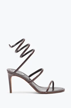 SANDALE CLEO EN CUIR D’AYERS MARRON 80