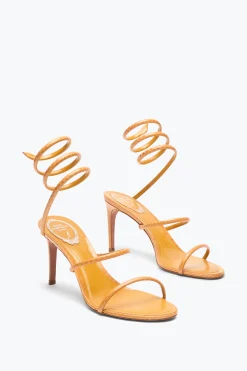 SANDALE CLEO EN CUIR D’AYERS AMBRE 80