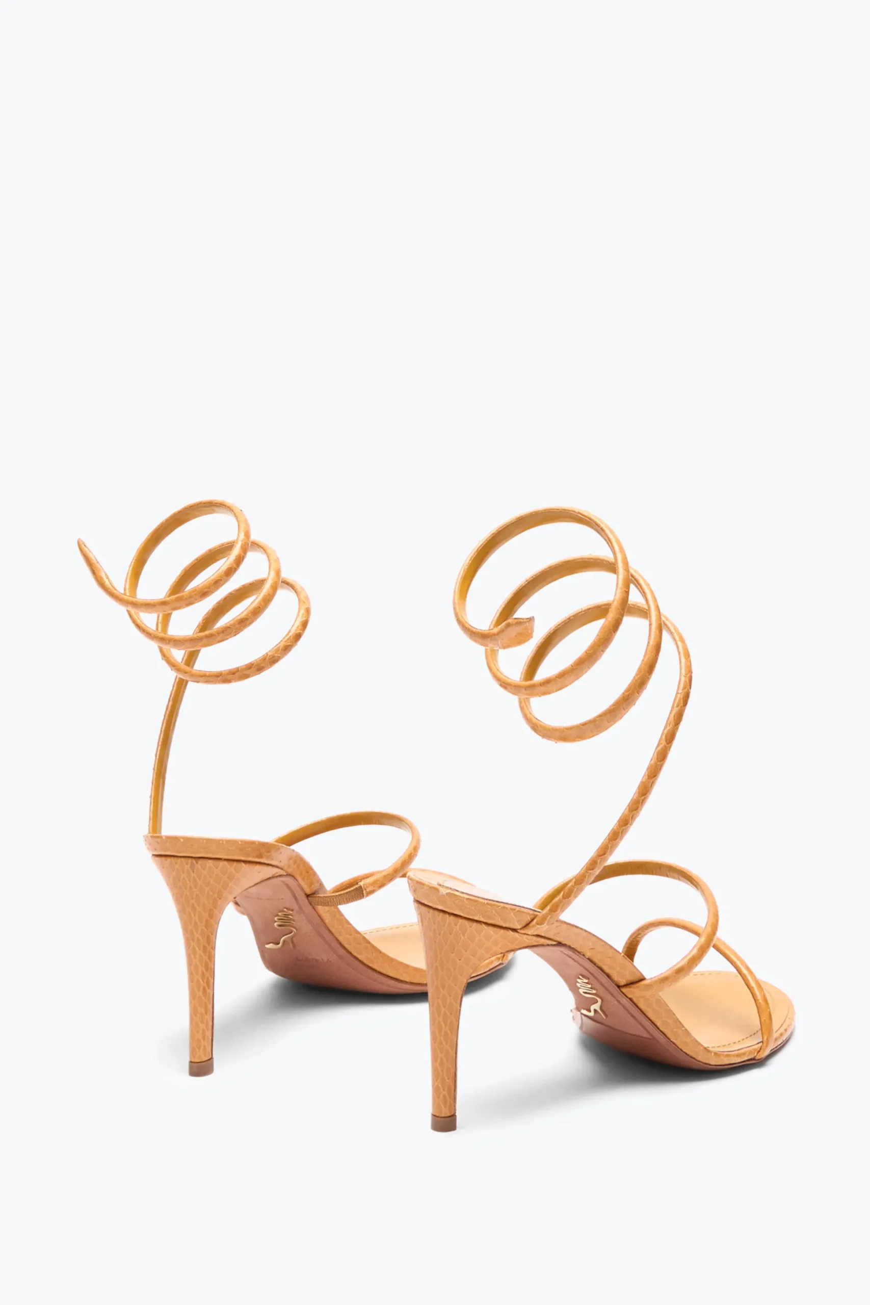 SANDALE CLEO EN CUIR D’AYERS AMBRE 80