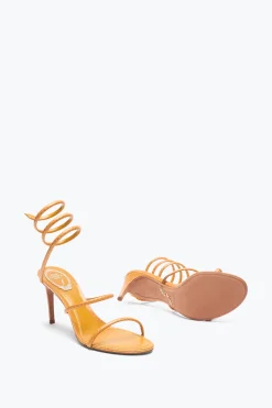 SANDALE CLEO EN CUIR D’AYERS AMBRE 80