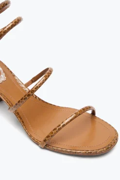 SANDALE CLEO EN CUIR D’AYERS COGNAC 50