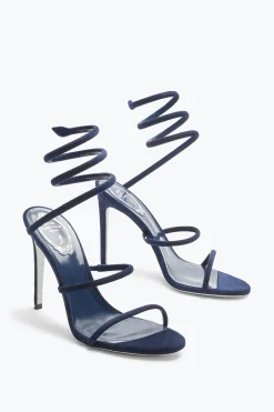 Sandale Cleo en daim bleu 105