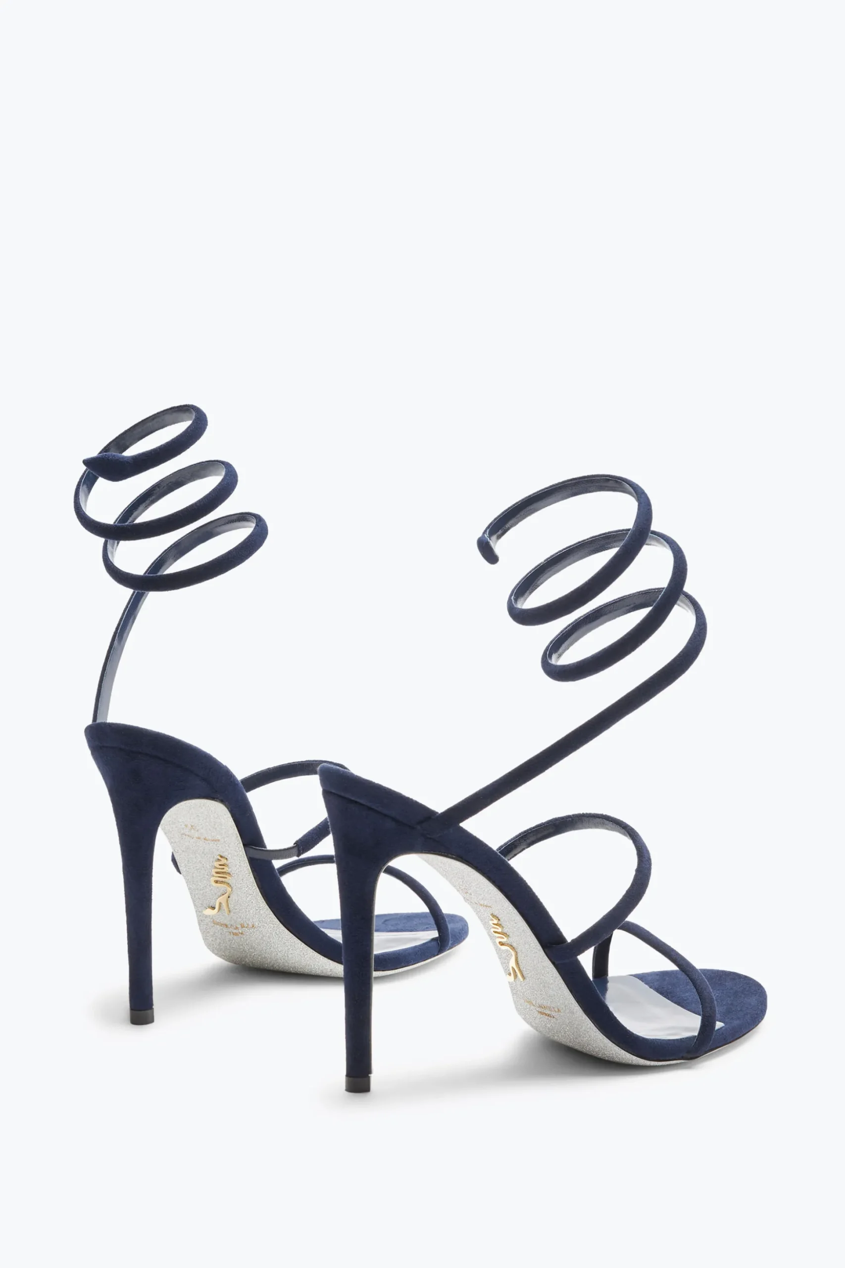 Sandale Cleo en daim bleu 105