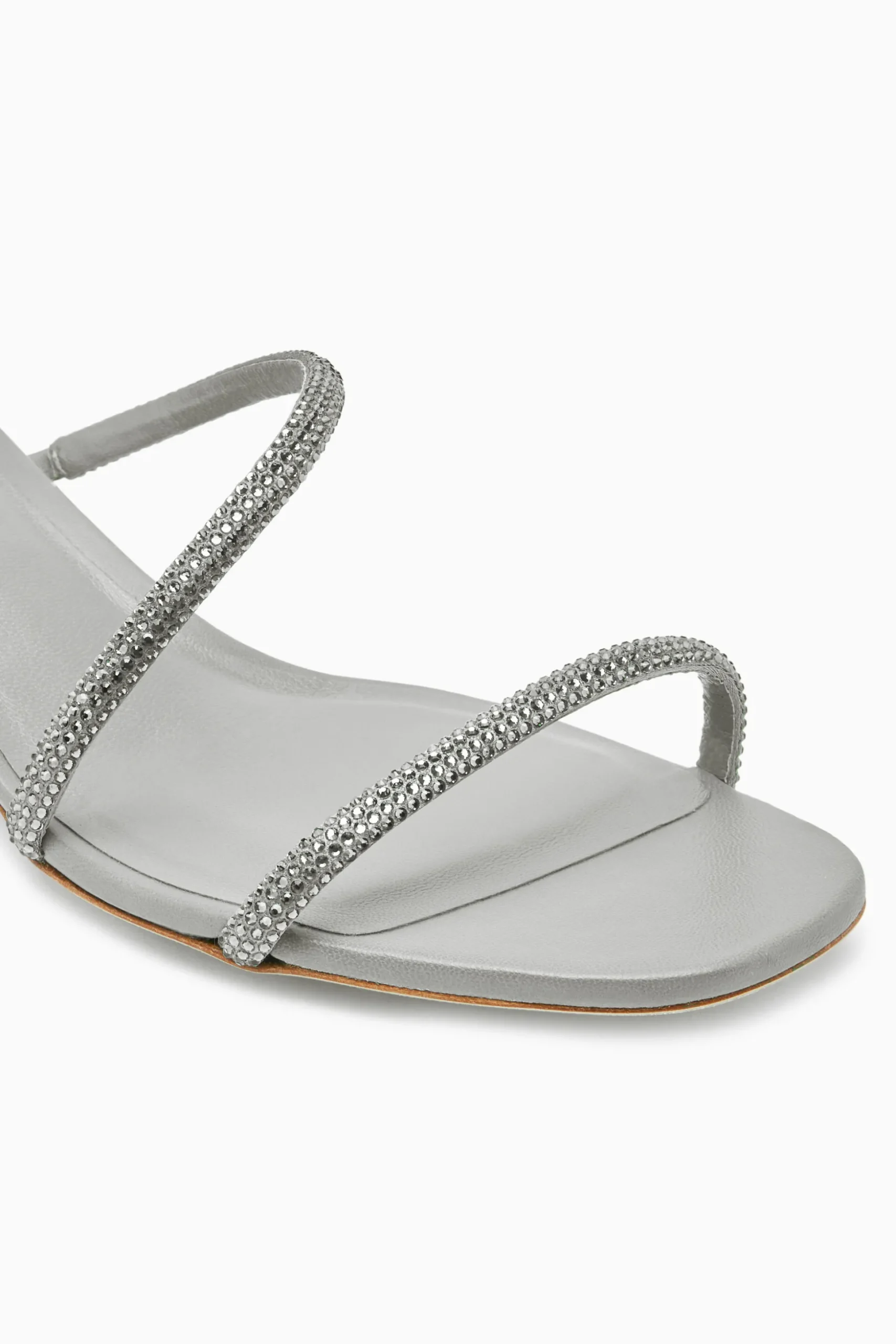 Sandale Cleo Grise Avec Cristaux 35