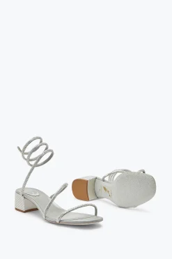 Sandale Cleo Grise Avec Cristaux 35