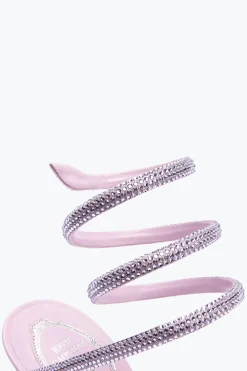 Sandale Cleo mauve avec cristaux 105