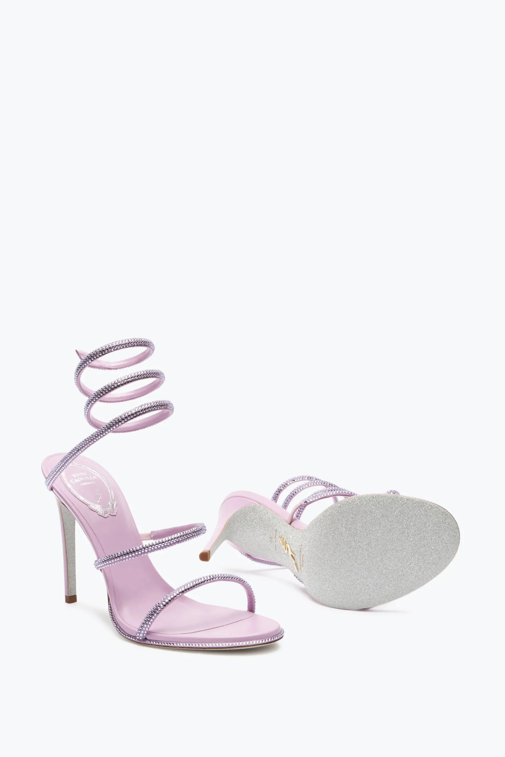 Sandale Cleo mauve avec cristaux 105