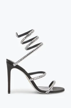 SANDALE CLEO NOIRE AVEC CRISTAUX BAGUETTE 105