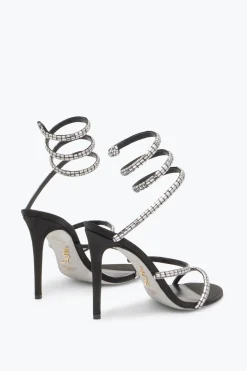 SANDALE CLEO NOIRE AVEC CRISTAUX BAGUETTE 105