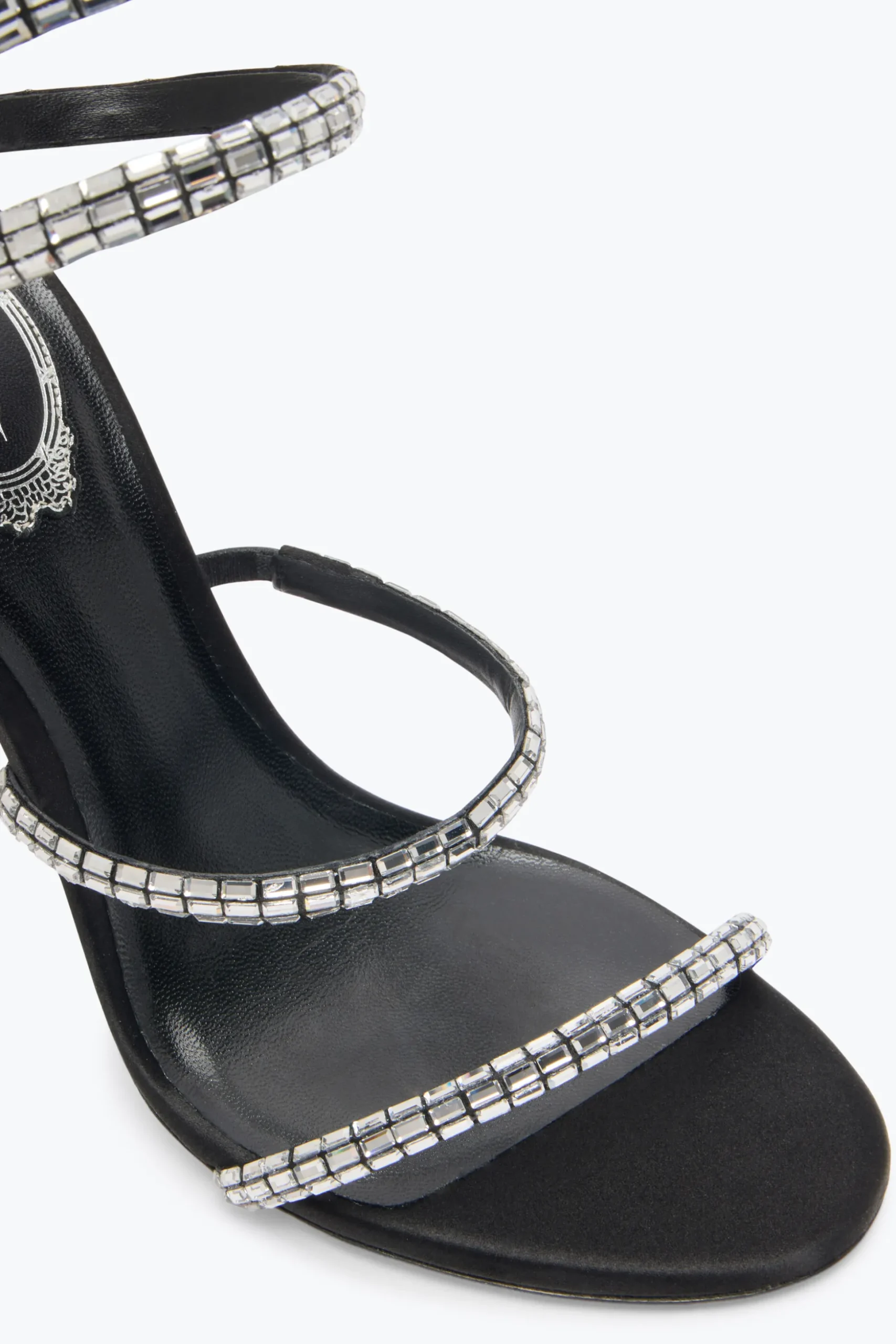 SANDALE CLEO NOIRE AVEC CRISTAUX BAGUETTE 105