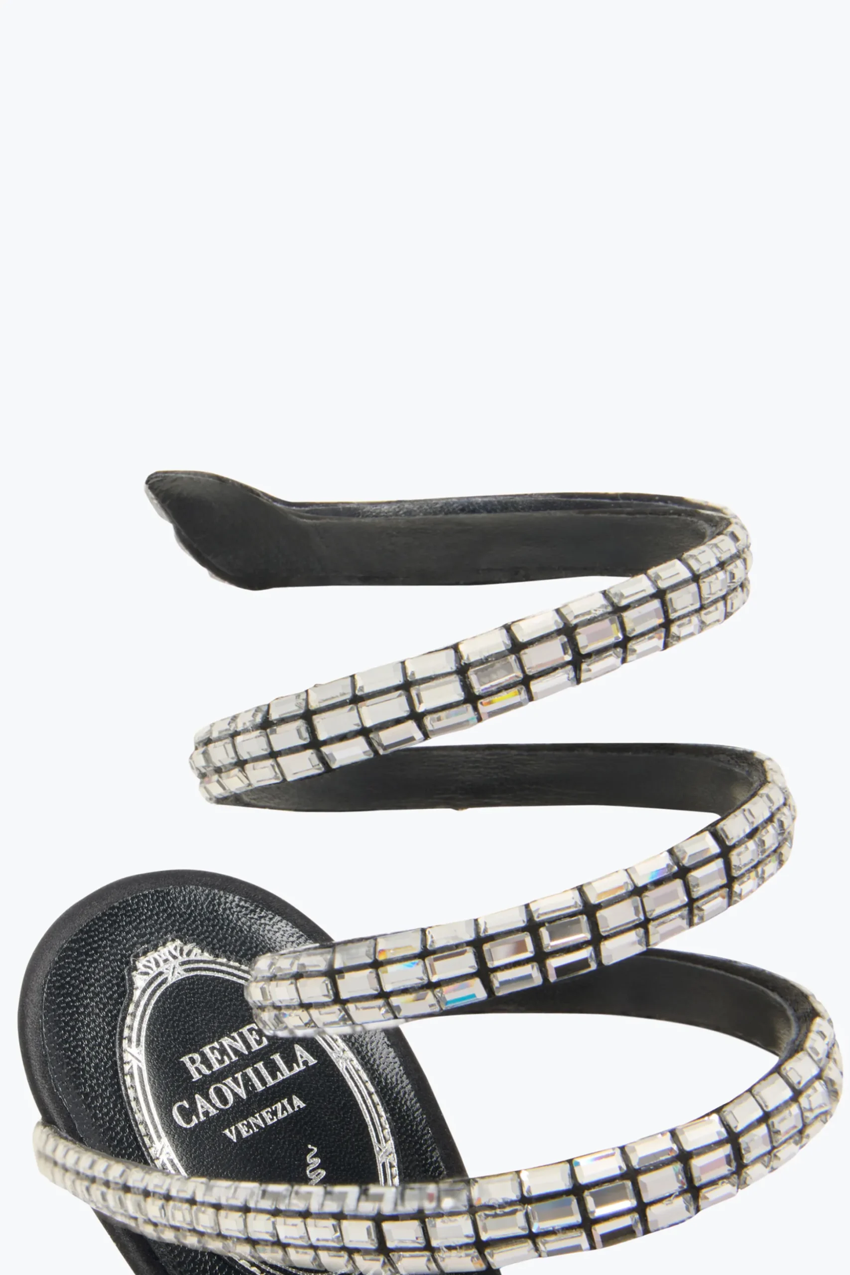 SANDALE CLEO NOIRE AVEC CRISTAUX BAGUETTE 105