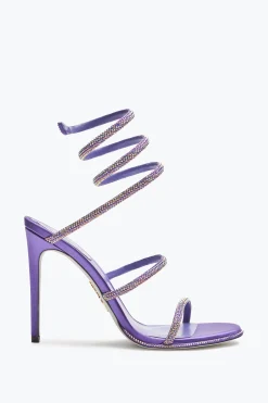 Sandale Cleo pourpre avec cristaux 105