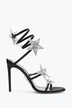 SANDALE CLEO STAR NOIR & ARGENT 105