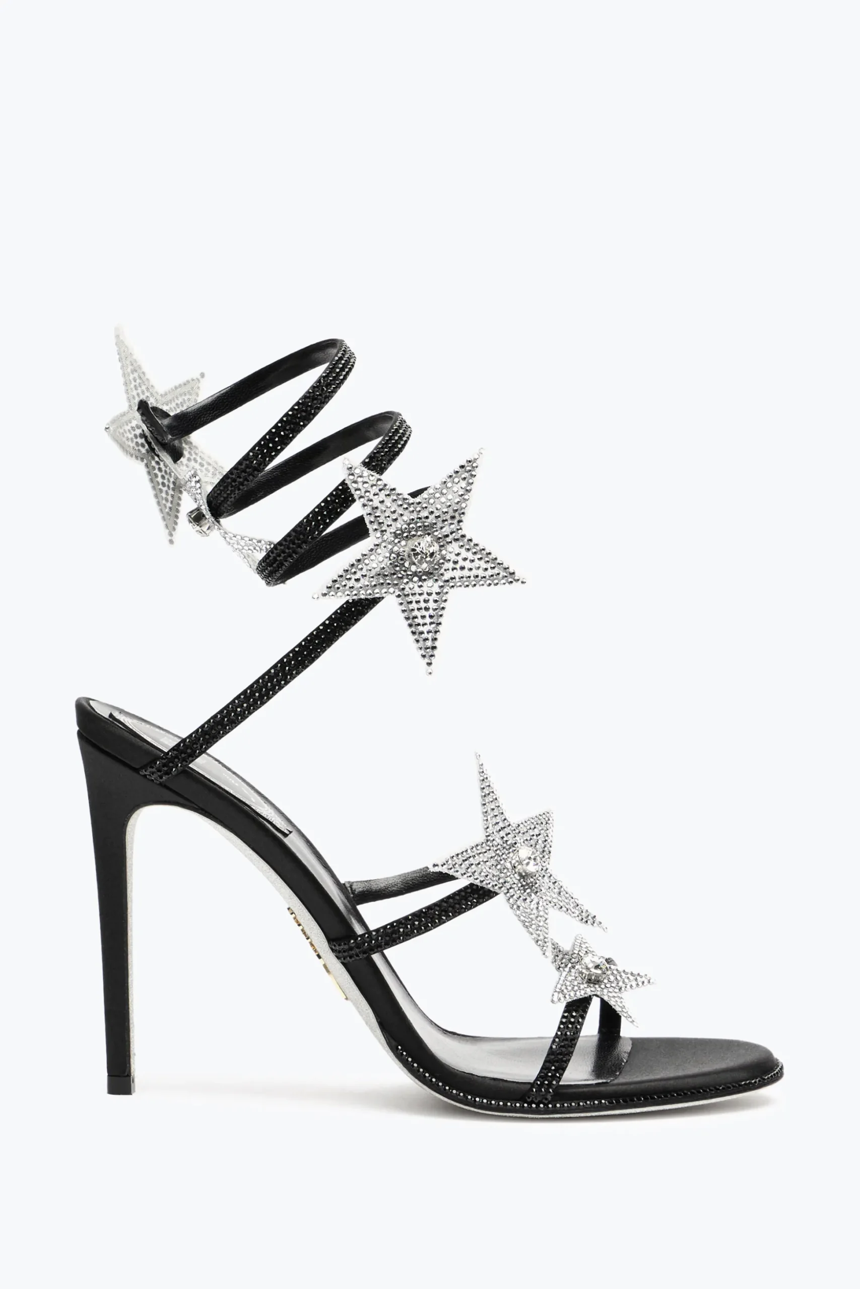 SANDALE CLEO STAR NOIR & ARGENT 105