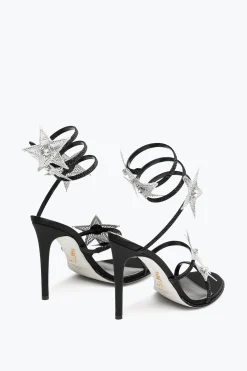 SANDALE CLEO STAR NOIR & ARGENT 105