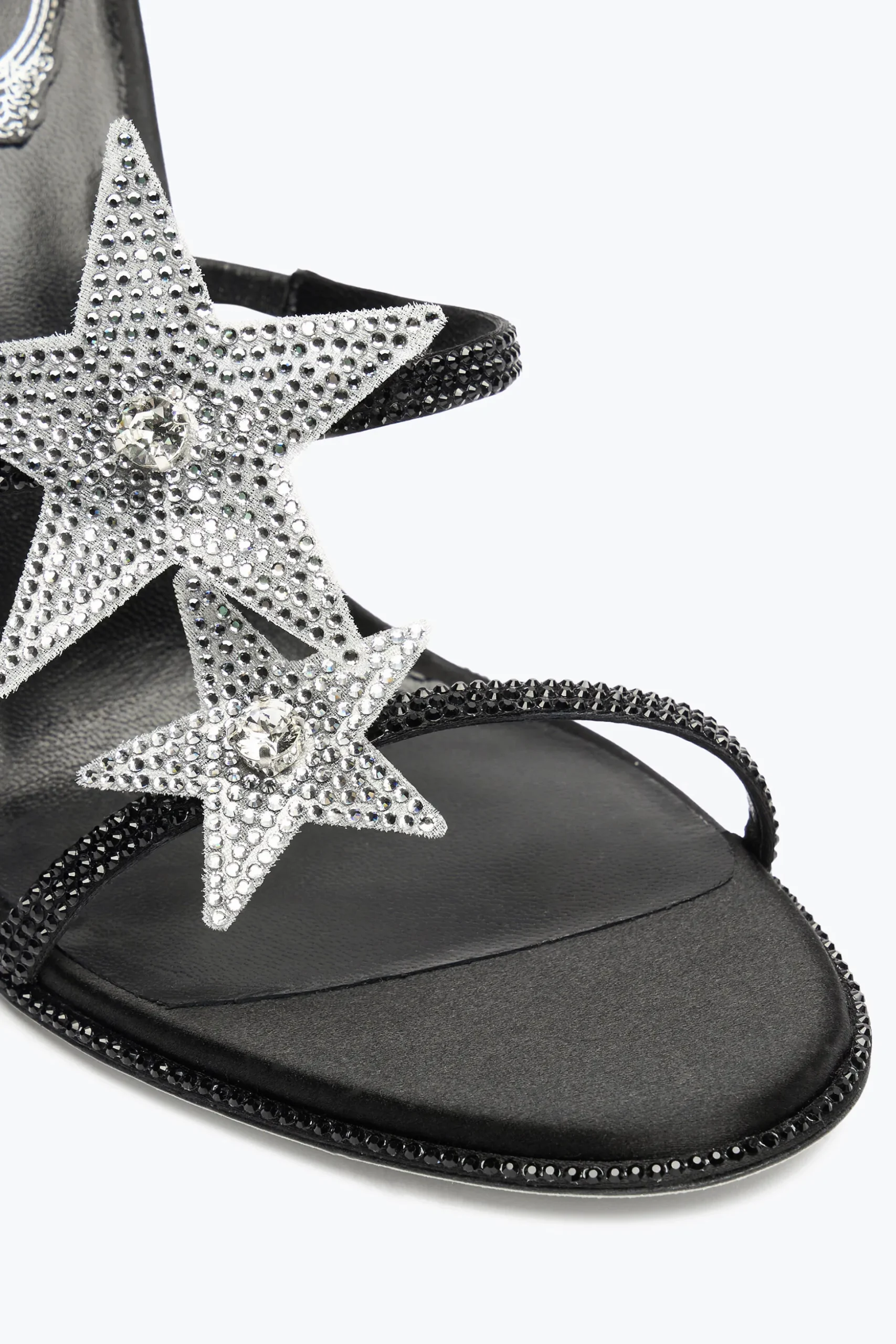 SANDALE CLEO STAR NOIR & ARGENT 105