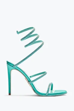 Sandale Cleo turquoise avec cristaux 105