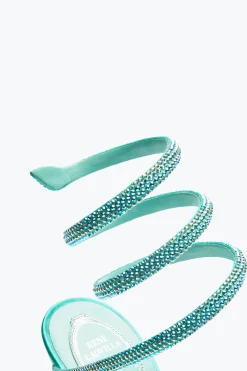 Sandale Cleo turquoise avec cristaux 105