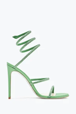 Sandale Cleo vert menthe avec cristaux 105