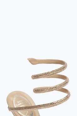 Sandale Cleo Vieux Rose Avec Cristaux 105