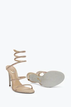 Sandale Cleo Vieux Rose Avec Cristaux 105