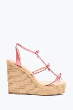 SANDALE COMPENSÉE CATERINA ROSE BONBON 120