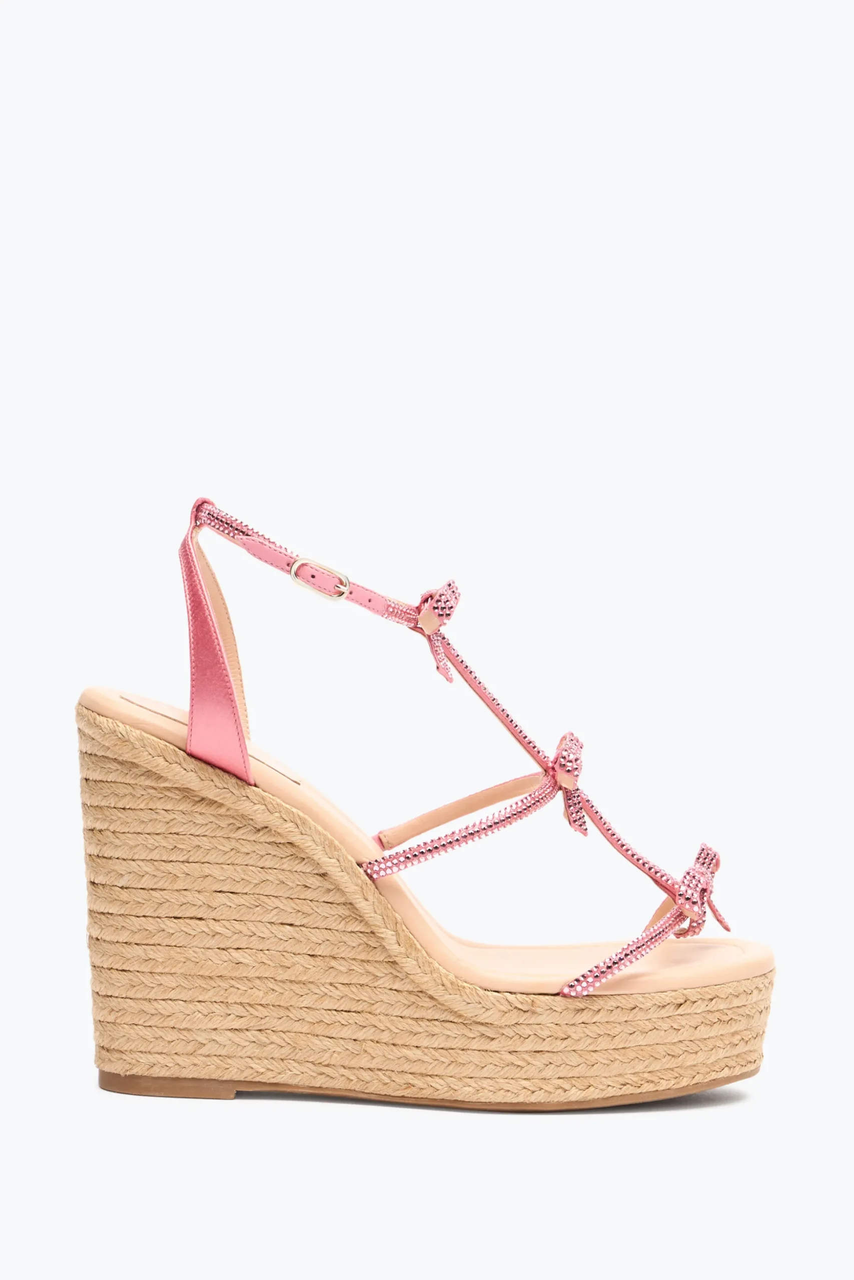 SANDALE COMPENSÉE CATERINA ROSE BONBON 120