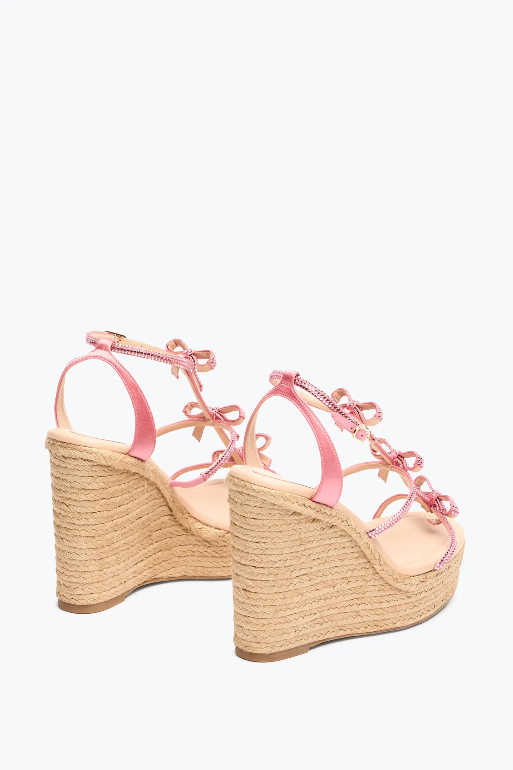 SANDALE COMPENSÉE CATERINA ROSE BONBON 120